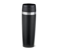 EMSA N2023550 Travel Mug Classic 0,5 l, bouchon à vis confortable, en acier inoxydable, 6 h chaud et froid 12 h, 100% étanche, ouverture à 360°, acier inoxydable, noir