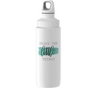 Emsa N30110 Drink2go Gourde Light Steel 0,6 L Acier Inoxydable Bouchon À Vis 100% Étanche Passe Au Lave-Vaisselle Blanc/Little Things