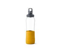 Emsa N31008 Drink2Go Gourde en verre | Capacité : 0,7 l | Bouchon à vis | 100% étanche | Passe au lave-vaisselle | Jaune