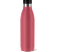 Emsa N31123 Bludrop Color Gourde 0,7 l, 100% étanche, fermeture Quick-Press, ergonomique à 360°, pour boire pendant 12 h au chaud, 24 h au frais - Acier inoxydable - Corail, rose