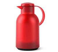 Emsa N4011700 Samba Pichet isotherme 1,5 l avec fermeture Quick Press, 12 h chaud et 24 h froid/rouge
