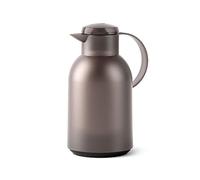 Emsa N40122 Samba Quick Press Théière Isotherme en Plastique Taupe Transparent 1,5 l