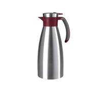 Emsa N41205 Théière isotherme Soft Grip 1,5 l - Fermeture Quick Tip - Maintien antidérapant grâce à la poignée douce - Piston isolant à double paroi en acier inoxydable - Chaud 12 h - Froid 24 h - 100