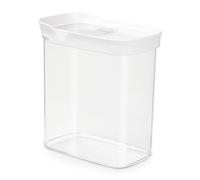 EMSA Optima Schüttdose Rechteckig, Trockenvorratsdose, Vorratsdose, Aufbewahrungsbehälter, Kunststoff, Transparent / Weiß, 1.6 L, N11421