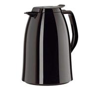 Emsa Pichet Isotherme, 1 Litre, Fermeture Quick Press, 100% Hermétique, Noir Brillant, Mambo, 517005