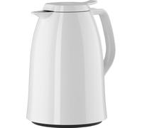 Emsa Pichet Isotherme, 1 Litre, Fermeture Quick Press, 100% Hermétique, Blanc Brillant, Mambo, 517004