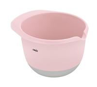 Emsa Prep&Bake K3241434 Bol mélangeur en plastique avec fond antidérapant et bord verseur empilable Rose 1,4 l