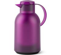 Emsa SAMBA Isolierkanne Quick Press, Kanne, Teekanne, Kaffeekanne, Kaffee, Kunststoff, Transparent-Aubergine, 1.5 L, N4011800