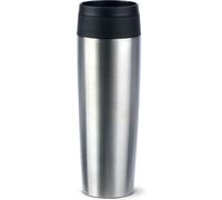 Emsa N20219 Travel Mug Classic Gobelet isotherme 0,5 l | Bouchon à vis confortable | Acier inoxydable | 6 h chaud et froid 12 h | 100% étanche | Passe au lave-vaisselle | Ouverture à 360° | Acier