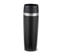 Emsa N2023550 Travel Mug Classic 0,5 l, bouchon à vis confortable, en acier inoxydable, 6 h chaud et froid 12 h, 100% étanche, ouverture à 360°, acier inoxydable, noir