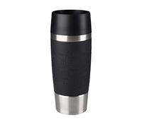 Emsa Travel Mug, Mug isotherme, 0,36 L, 100% sûr, 100% hermétique, Base antidérapante, Boissons chaudes et froides, Bonne prise en main, Noir 513361