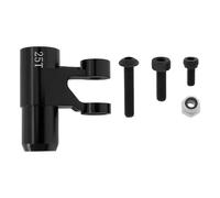 EMSea 1 Bras de Servo Standard en Aluminium 25T 1 Pièce avec Vis Et écrous Pièce de Rechange XMX48SH25 Compatible avec Traxxas-X-Maxx 6S 8S Noir 6061 Aluminium