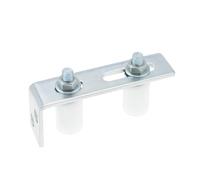 EMSea 1 Ensemble de Bloc de Guidage de Rouleau de Guidage de Porte Porte de Cour Cadre de Roue de Guidage en Zinc Blanc Rouleau 30x40mm pour Porte Coulissante Porte D'usine