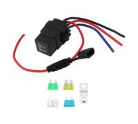 EMSea 1 Ensemble de Relais étanche à 4 Broches pour Voiture Faisceau de Câbles IP67 12 V 40 A 12 AWG Adapté à La Système électrique Automobile