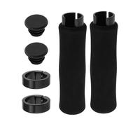 EMSea 1 Paire de Poignées de Guidon en Mousse Poignées de Guidon de Vélo à Verrouillage Unique Adaptées Aux Guidons de Diamètre 22 Mm Poignée de Vélo de Montagne VTT (Noir)