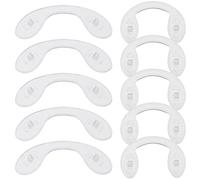 EMSea 10 paires de Plaquettes de Nez en Silicone Souple en Forme de U Anti-dérapant Pont de Selle Plaquettes Remplacement pour Lunettes à Visser, 5 piars Taille M et 5 piars Taille S