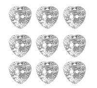 EMSea 100pcs Boutons en Forme de Coeur Cristal Amour Coeur Boutons Clairs Strass Bouton avec Deux Trous Bouton Décoratifs pour Bricolage Faisant Décoration de Vêtements