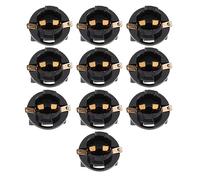 EMSea 10pcs Ampoules Base Douille Titulaire Coin à Verrouillage par Torsion Tableau de Bord pour T10 501 168 194 Type Miniature Coin Base Ampoules