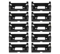 EMSea 10pcs Supports de Batterie CR123A Compatible avec PCB Boîtier de Prise de Support de Batterie à Cellule Unique avec Plastique à 2 Broches et Métal, Noir