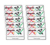 EMSea 10x Autocollants en Version Anglaise pour Paiement en Espèces Uniquement 150 X 100mm en Vinyle pour Panneau Autocollant pour Paiement en Espèces pour Petite Entreprise Caisse Enregistreuse