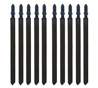 EMSea 10x T136A Lames de Scie Sauteuse en Acier Haute Vitesse 107mm Longueur de Travail Droite Coupe Rapide Lames de Scie Sauteuse à Tige en T pour Bois Métal