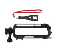 EMSea 1x Cage de Caméra Compatible avec Insta360 X4 avec Filetage 1/4" avec 2 Accessoires de Montage pour Griffe Froide Support de Montage pour Caméra d'action 158x53mm