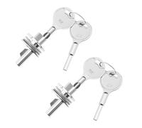 EMSea 2 Ensembles de Serrures de Porte en Verre Vitrine Coulissante Armoire d'exposition Serrure de Terrarium avec 4 Clés 25x25mm pour Portes d'armoires en Verre Portes et Fenêtres Armoires à Bijoux