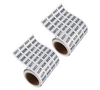EMSea 2 rouleaux Étiquettes Numérotées Consécutives Autocollant 0001-2000 Étiquettes Numérotées Polyvalentes Décalcomanie Autocollant Numéroté Étanche pour Gestion des Stocks de Livres