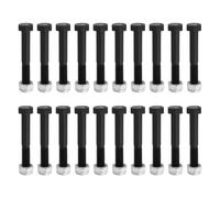 EMSea 20Pcs Boulons de Cisaillement d'arbre de Prise de Force M8x55 Mm Rechange avec écrous de Blocage Nyloc M8 Compatible avec La Lely Welger Tondeuse à Balles Le Souffleur Le Chargeur Et Toupie