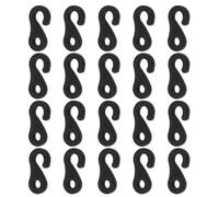 EMSea 20pcs Crochet Amortisseur de Tente Crochet Coupe-Vent Accessoires de Tente pour Tentes de Camping Auvents Pare-Soleil en Plastique ABS, Noir