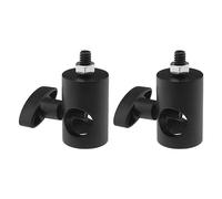 EMSea 2pcs Adaptateur Rapide avec Vis 1/4" Multi-Fonctionnel Adaptateur de Pointe Support de Lumière en Alliage d'Aluminium pour Lumière Vidéo Photographique Lumières Droites Rotules, Noir
