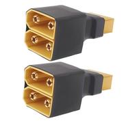 EMSea 2pcs Adaptateurs Parallèles 1 Femelle vers 2 Mâles XT90 Connecteurs Parallèles Femelle vers Mâle pour Quadricoptères Multirotors Batterie Lipo