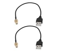 EMSea 2PCS Connecteurs de Câble Coaxial SMA Femelle vers USB RG174 Adaptateur de Connecteur de Longueur 20cm pour Le Débogage des équipements électroniques La Transmission du Signal