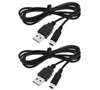 EMSea 2pcs Cordon de Câble de Chargeur d'alimentation USB Remplacement Compatible avec Nintendo DSI/3DS/3DS XL/NEW 3DS/NEW 3DS XL/3DS LL Cordon de Charge USB, Noir