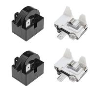 EMSea 2pcs Relais de Démarrage de Réfrigérateur 15 ohms Relais de Démarrage PTC à 2 Broche Pièces de Rechange Résistance de Compresseur de Congélateur avec 1/2HP 375W Protecteur de Surcharge