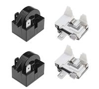EMSea 2pcs Relais de Démarrage de Réfrigérateur 15 ohms Relais de Démarrage PTC à 2 Broche Pièces de Rechange Résistance de Compresseur de Congélateur avec 1/6HP 125W Protecteur de Surcharge