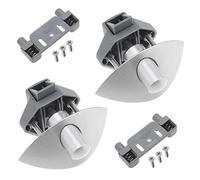 EMSea 2pcs Serrures à Poussoir Demi-lune pour 1.4cm-1.6cm Épaisseur de Porte Caravane Armoire Porte Bouton de Loquet Poignée de Meuble Serrure Armoire Matériel Serrure, Argent