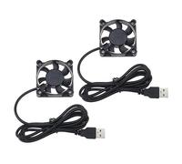 EMSea 2pcs USB Ventilateur de Refroidissement sans Balais DC 5V 0.13A 50mm x 50mm 5200 TR/Min pour Ordinateur Console de Jeu DVR Routeur 1.2 Mètres de Longueur de Câble