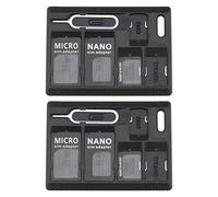 EMSea 2X Kits de Support de Stockage pour Adaptateur de Carte SIM, Convertisseur Micro Nano vers Micro Standard avec Broches d'éjection d'ouvre-Plateau