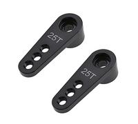 EMSea 2X RC 25T Bras de Klaxon Servo Direction pour Télécommande 1/8 1/10 Modèles Voiture 28mm Long 3 Trous M3 Filetage 12mm 16mm 18mm