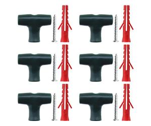 EMSea 30pcs Clip de Clôture Murale Fixation Kit avec Vis d'ancrage pour Cadre de Fil du Poulet