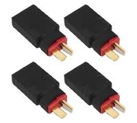 EMSea 4 Pièces Adaptateur de Batterie Connecteur RC Compatible avec T-R-X Femelle vers T-Plug Mâle Adapté pour Batterie RC LiPo Chargeur ESC Drone Voiture Bateau