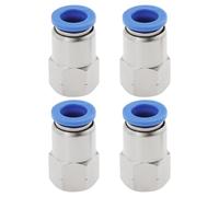 EMSea 4 Pièces Adaptateur de Connecteur Pneumatique à Filetage Femelle Tube de 8mm OD X 1/8" NPT Adaptateur de Raccords d'air à Poussée Droite