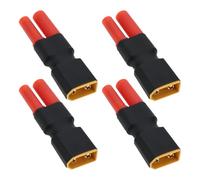 EMSea 4 Pièces Adaptateurs de Connecteur de Balle Banane HXT4 4mm XT60 Femelle vers Prise Banane HXT4 55mm pour Voitures RC Adaptateur de Batterie Convertisseur pour Batteries de Drones