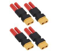 EMSea 4 Pièces Adaptateurs de Connecteur de Balle Banane HXT4 4mm XT60 Mâle vers Fiche Banane HXT4 55mm pour Voitures RC Adaptateur de Batterie Convertisseur pour Batteries de Drones