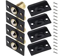 EMSea 4 set Loquets de Porte Bille à Rouleau avec Vis de Fixation pour Maison Placard de Cuisine Armoire Porte Noir