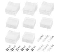 EMSea 4 Set Prise de Connexion Câble Automobile à 6 Broches Connecteur Mâle et Femelle Kit de Prise Borne Pièces de Rechange Câble de Prise de Courant pour Fil de Voiture 1mm² -2.5mm²