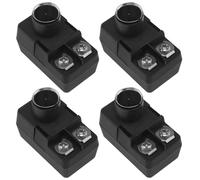 EMSea 4pcs Connecteurs Transformateur Assortis pour Antenne, Câbles d'antenne Filaires de 300 Ohms vers Connecteurs Coaxiaux Mâles de Type F de 75 Ohms pour Antennes TV HF UHF VHF FM