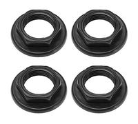 EMSea 4pcs Écrou Arrière de Robinet d'évier 3/4" BSP en Plastique Accessoires pour Robinets de Lavabo Salle de Bain Mélangeurs Écrous Arrière à Bride Ronde Outils pour la Maison, Noir