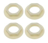 EMSea 4pcs Écrou Arrière de Robinet d'évier 3/4" BSP en Plastique Accessoires pour Robinets de Lavabo Salle de Bain Mélangeurs Écrous Arrière à Bride Ronde Outils pour la Maison, Blanc